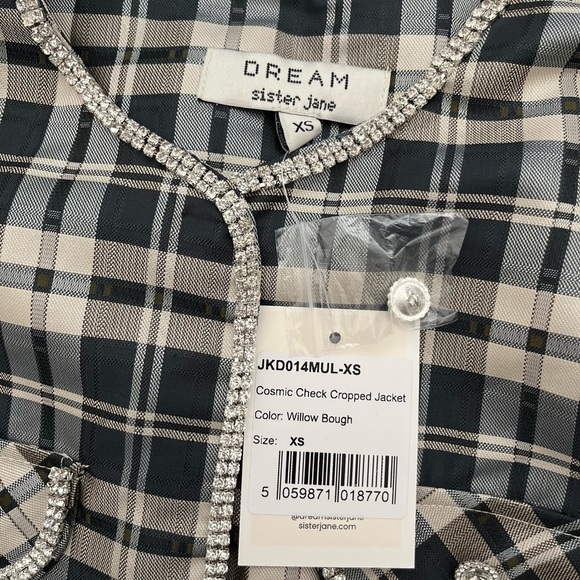 NEW Sister Jane DREAM Cosmic Check Cropped Jacket - Picture 8 of 8